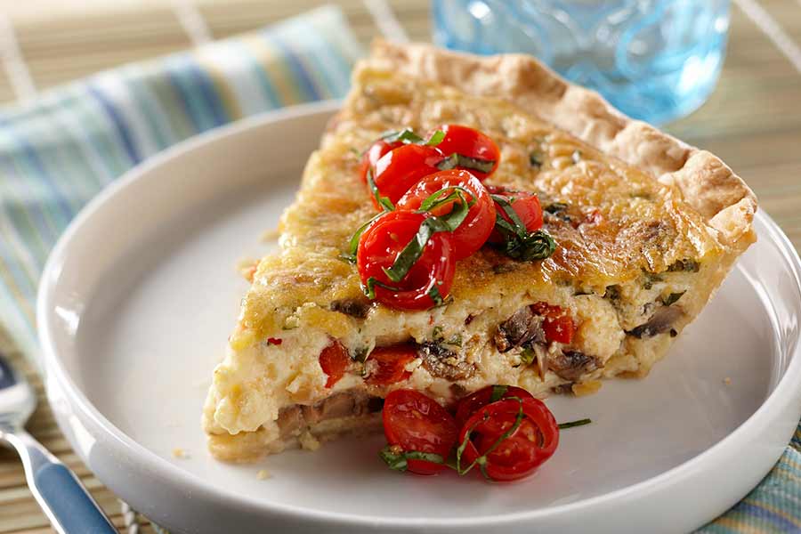 Garden Quiche with Candied Tomato Salsa