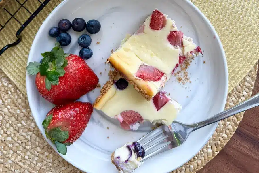 Cottage Cheese Berry Cheesecake Bars