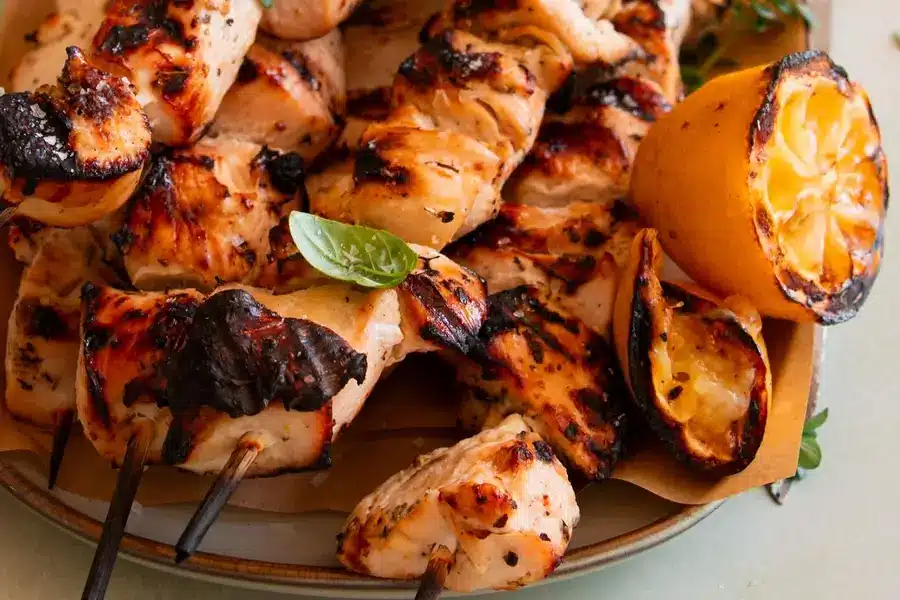 Lemonade Marinated Chicken Kabobs