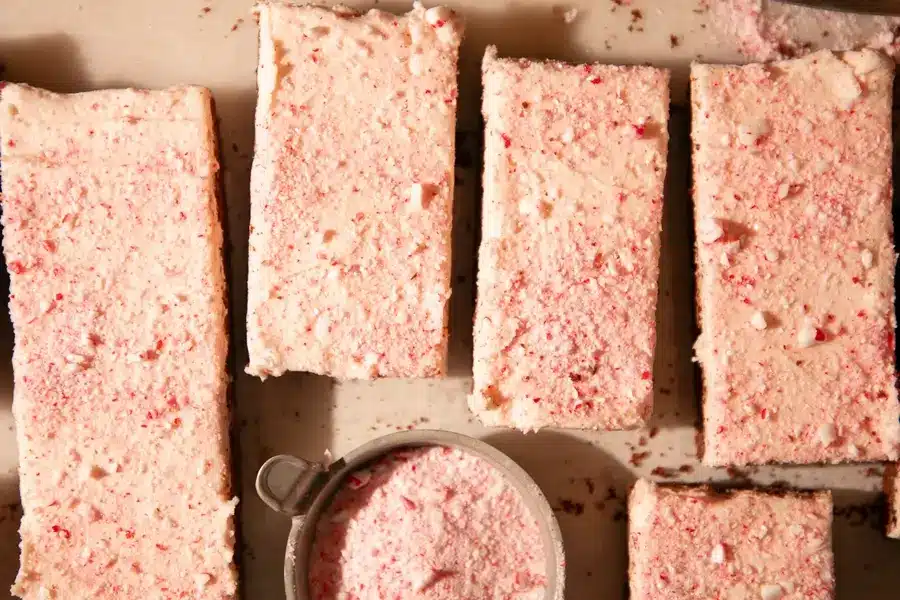 Peppermint Mocha Frosted Sugar Cookie Bars