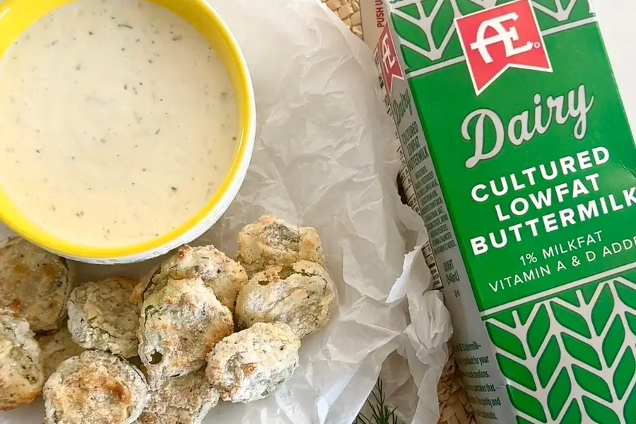 Fried Pickles with Buttermilk Ranch Dressing 