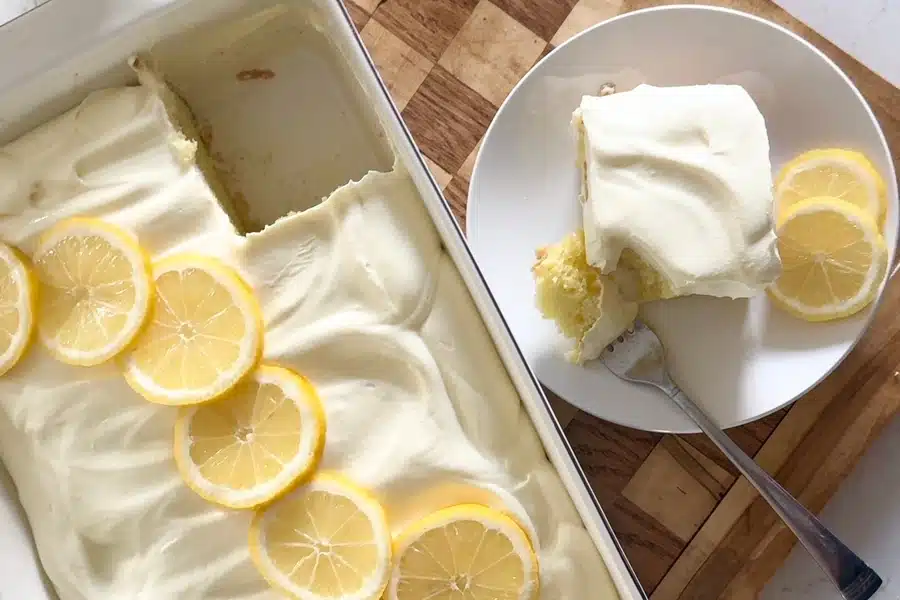 Lemonade Poke Cake
