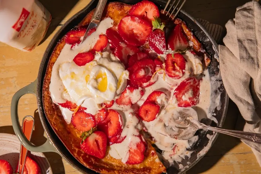 Strawberry Honey Butter Dutch Baby